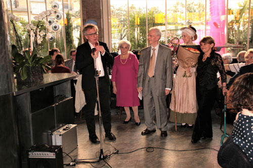 De gauche à droite : Michel Guiral, Cécile Orliac, Jean-Claude Pigeyre, Muriel Aublet-Cuvelier et Corinne Boulet-Zylbers.