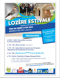 Affiche du programme de Lozère Estivale 2023