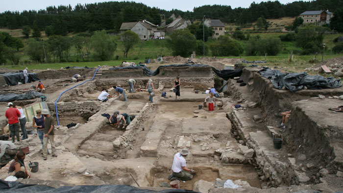 Chantier des fouilles de Javols